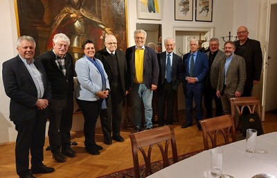 V. l. n. r. Erich Hohl,  Josef Wilhelm, Anna Hollwöger, Heinrich Schnuderl, Andreas Gjecaj, Josef Riegler, Franz Küberl, Johann Feischl, Stefan Kaltenegger, Christian Leibnitz