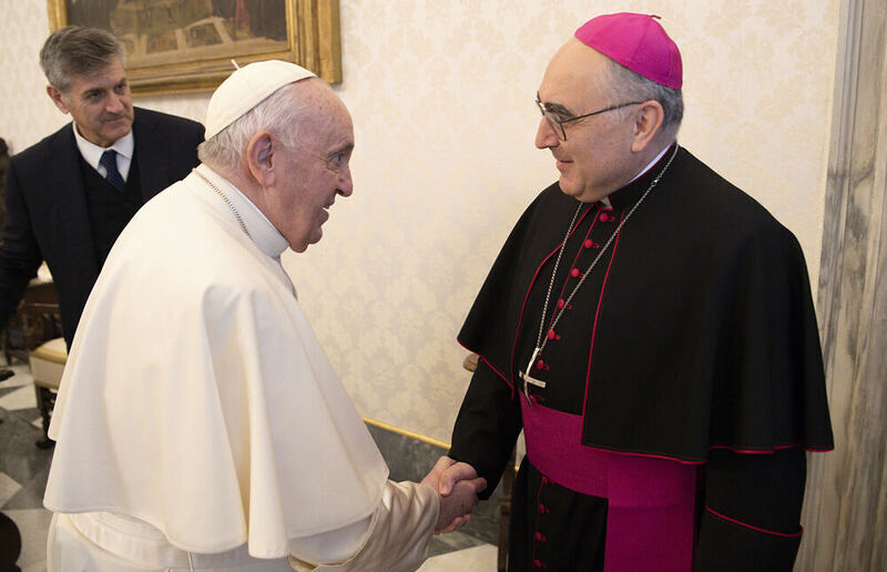 Papst Franziskus und Diözesenbischof Wilhelm Krautwaschl / Vatican Media, Divisione Produzione Fotografica