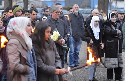 Mahnwache am 15. März bei der Grazer Moschee