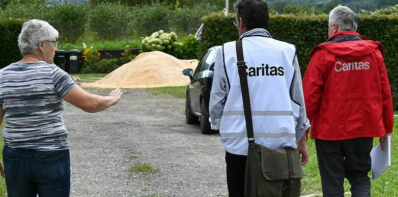 Soforthilfe der Caritas Steiermark für Betroffene der schweren Unwetter in der Steiermark.